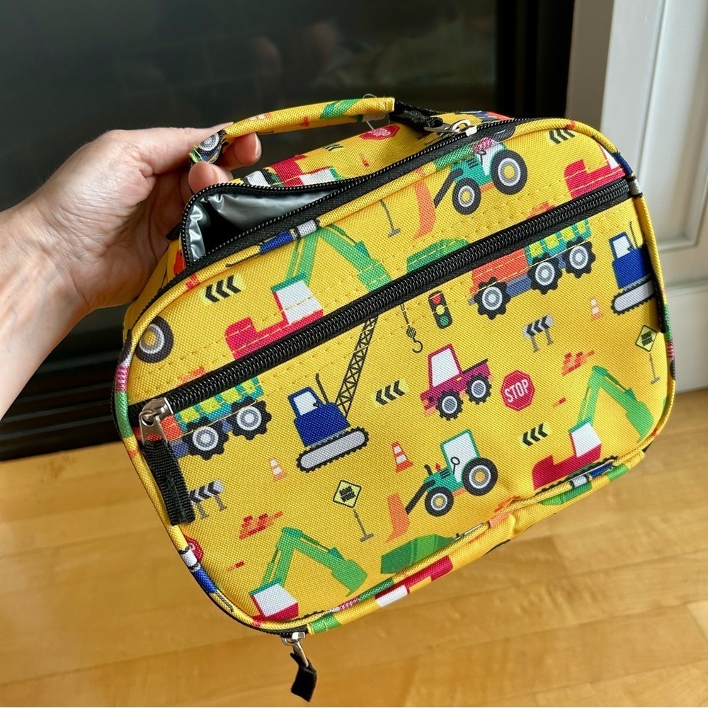 Travelers Club TRUCKS Insulated Lunch Cooler Bag, Yellow, 10 inches